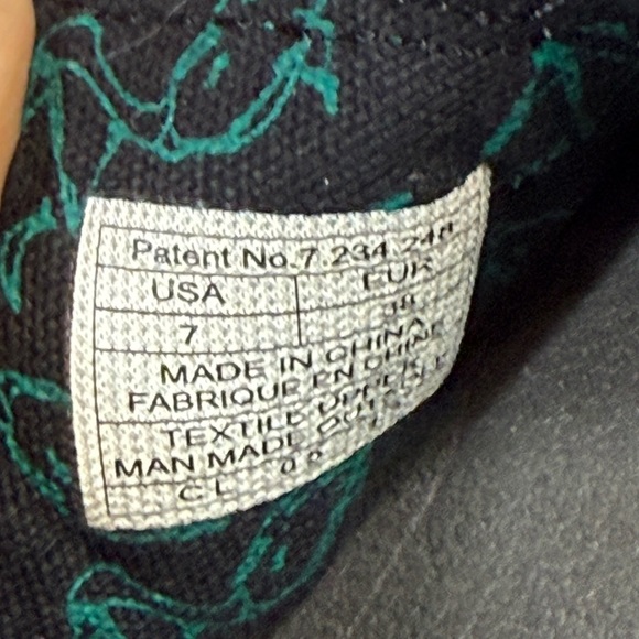 Sanuk Green and Black Striped Flats - Picture 3 of 4